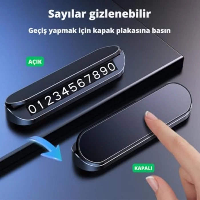 Kapaklı Gizlenebilir Araç Park Numaratörü, Geçici Park İçin