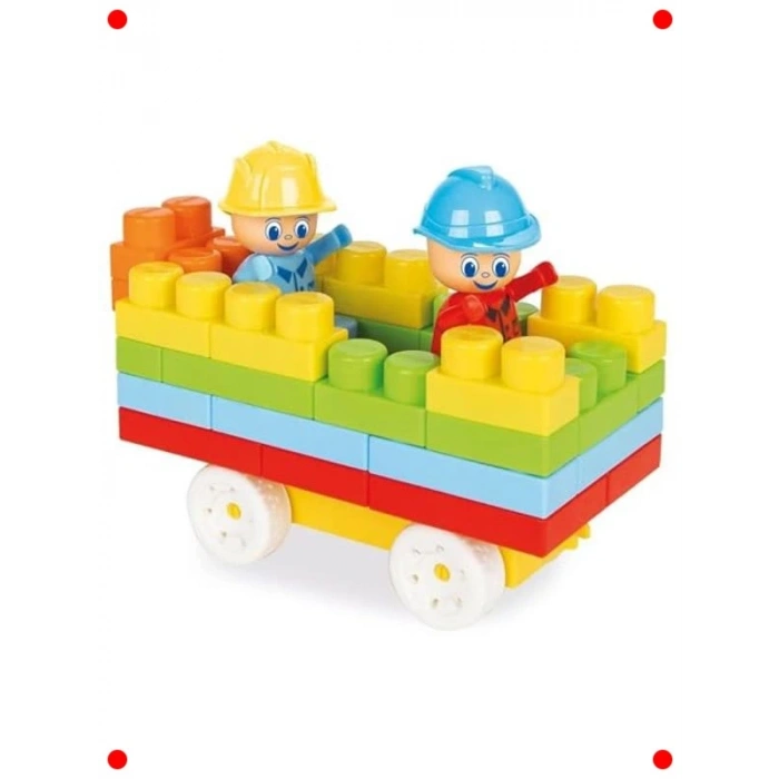 Kapaklı Kutu İçinde 128 Parça Yapı Blokları