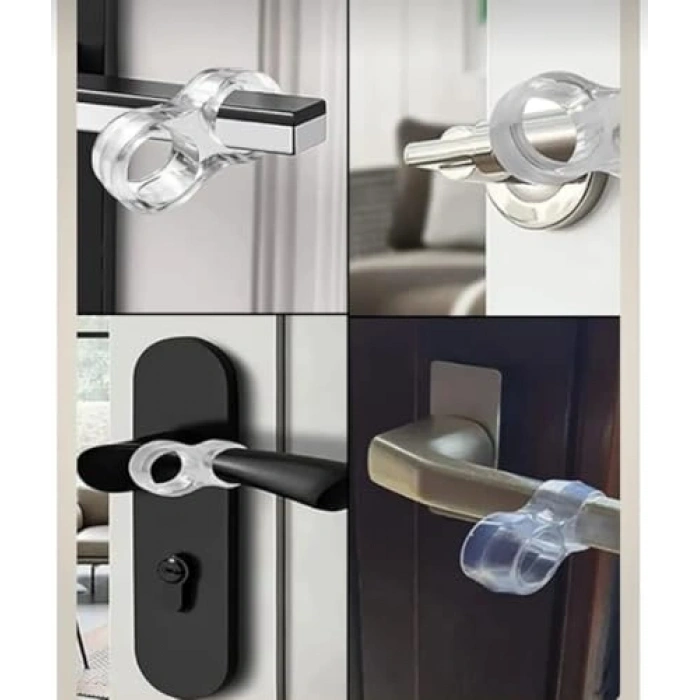 Kapı Kolu Stoperi, Duvar Koruyucu Tampon, Silikon Durdurucu, 6 Adet