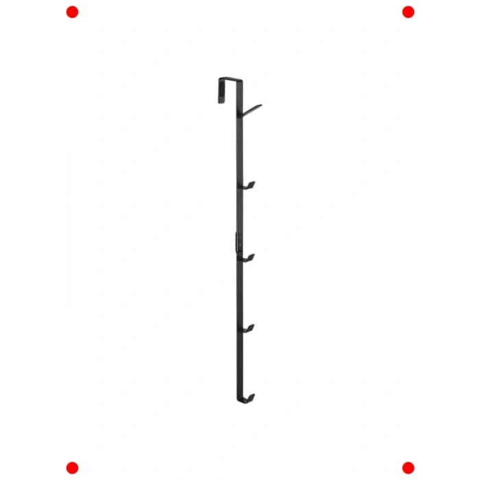 Kapı Üstü Çok Askılık - Dikey Palto Rafı, Siyah