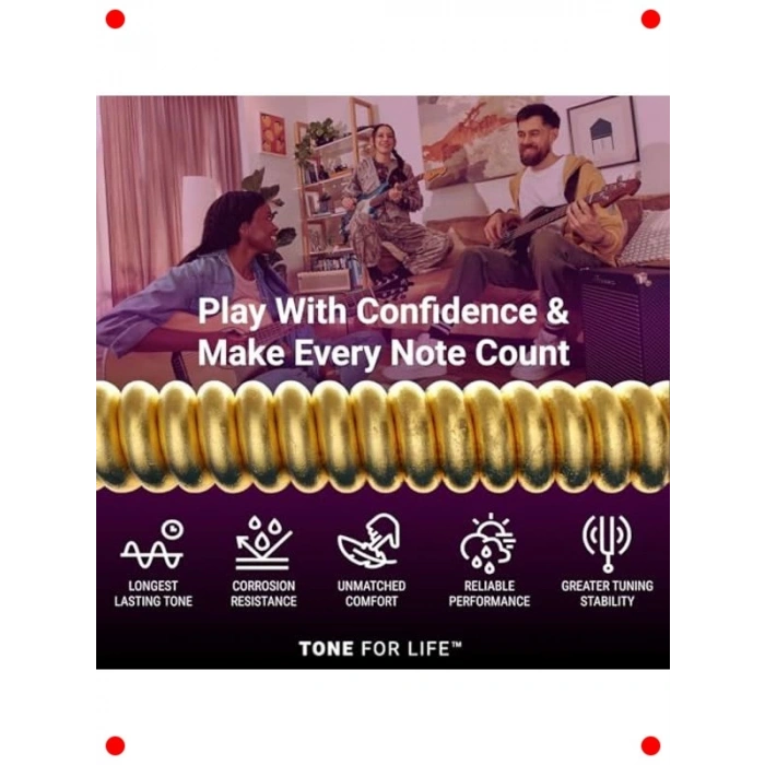 Kaplamalı Bariton Akustik Gitar Teli (16-70)