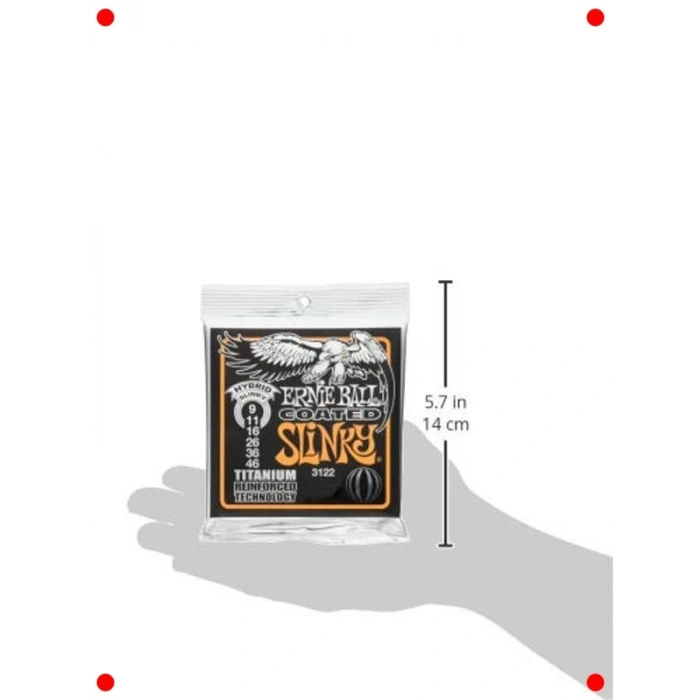 Kaplamalı Elektro Gitar Telleri - Hibrit Ölçü (9-46)