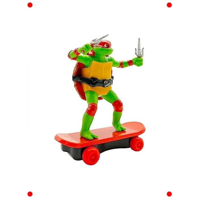 Kaplumbağalar Çek Bırak Kaykay Figürü: Raph ile Aksiyon