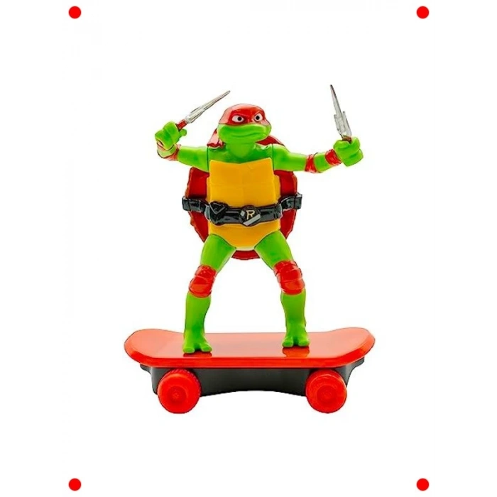 Kaplumbağalar Çek Bırak Kaykay Figürü: Raph ile Aksiyon