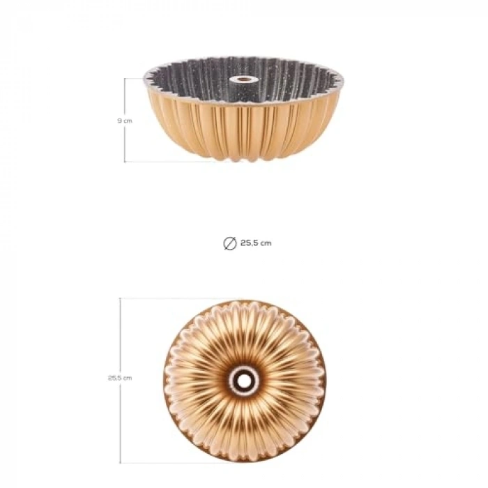 Karaca Cake  Dilimli Gold Döküm Kek Kalıbı