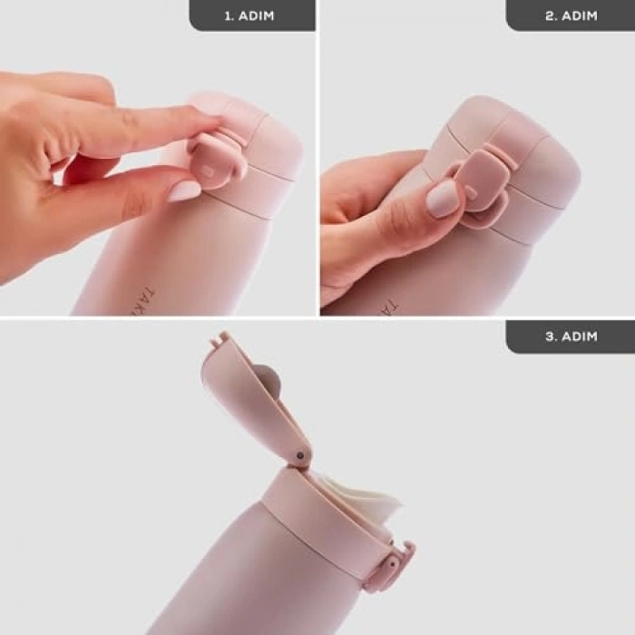 Karaca Skyfall Çelik Sızdırmaz Termos 350 ml Pembe