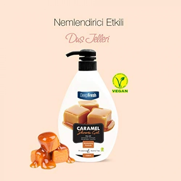 Karamel Aromalı Duş Jeli, 1 Litre Boyutunda