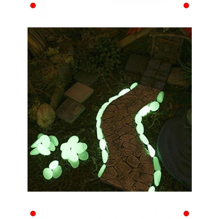 Karanlıkta Parlayan Dekoratif Bahçe Taşları