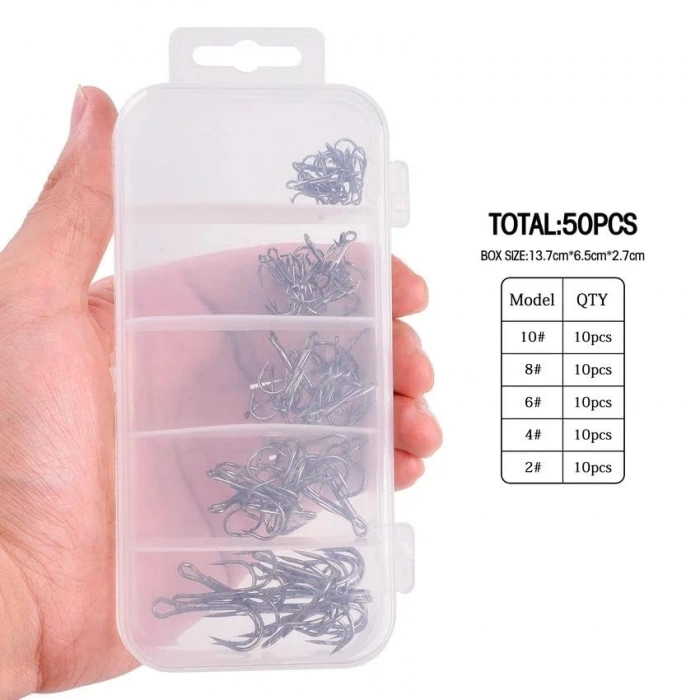 Karbon Çelik Olta İğne Seti, 3lü Paket ile Dayanıklı