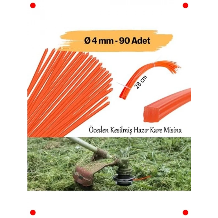 Kare Misina ve Metal Tırpan Başlığı Seti