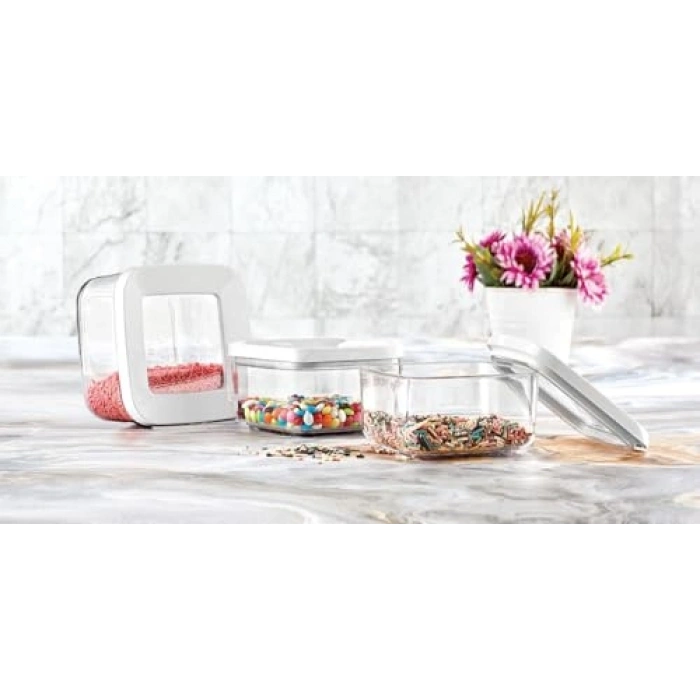 Kare Saklama Kabı, 3x350 ml Kapasite