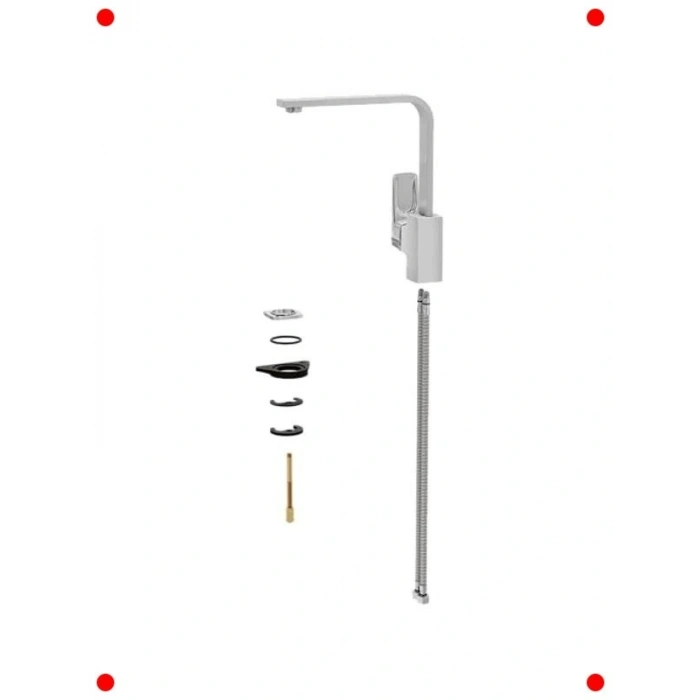 Kare Tasarım Krom Eviye sı