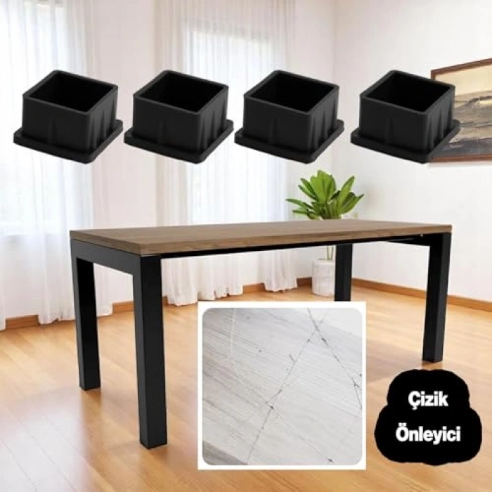 Kare Tıpa Papuç Takoz, 40 mm x 40 mm, 8 Adet Set