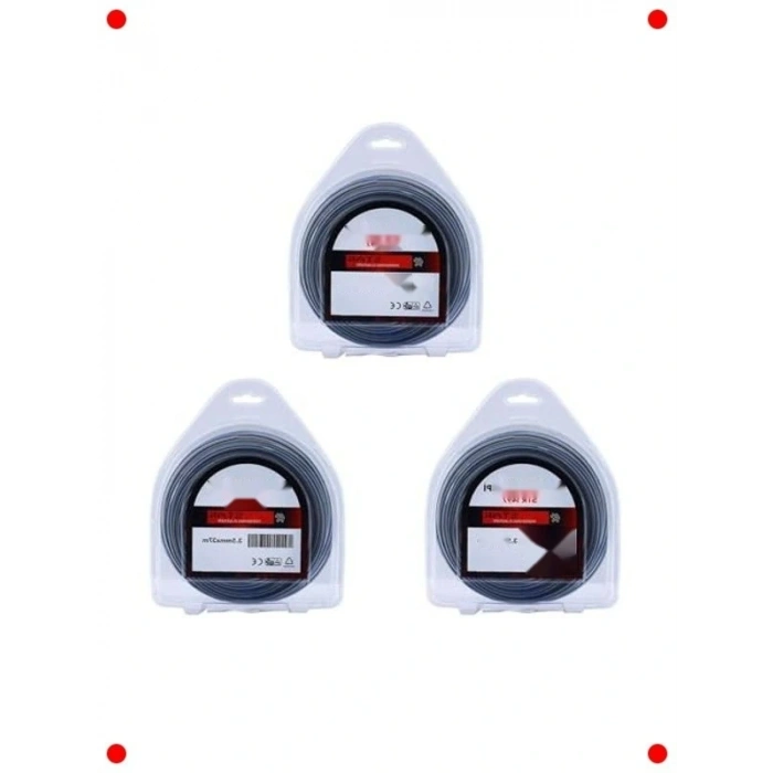 Kare Tırpan sinası 3.5mm 37 Metre - Profesyonel 3lü Set