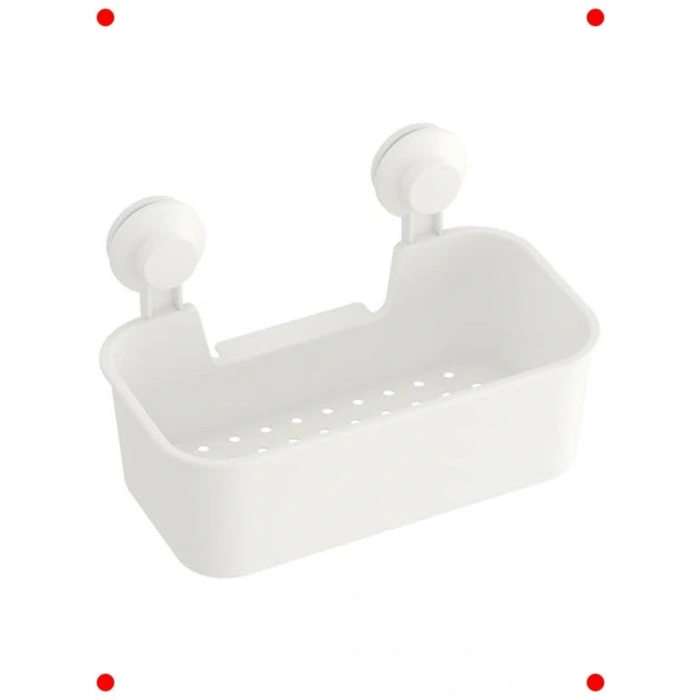 Kare Vantuz Banyo Rafı,  Sepeti, Beyaz