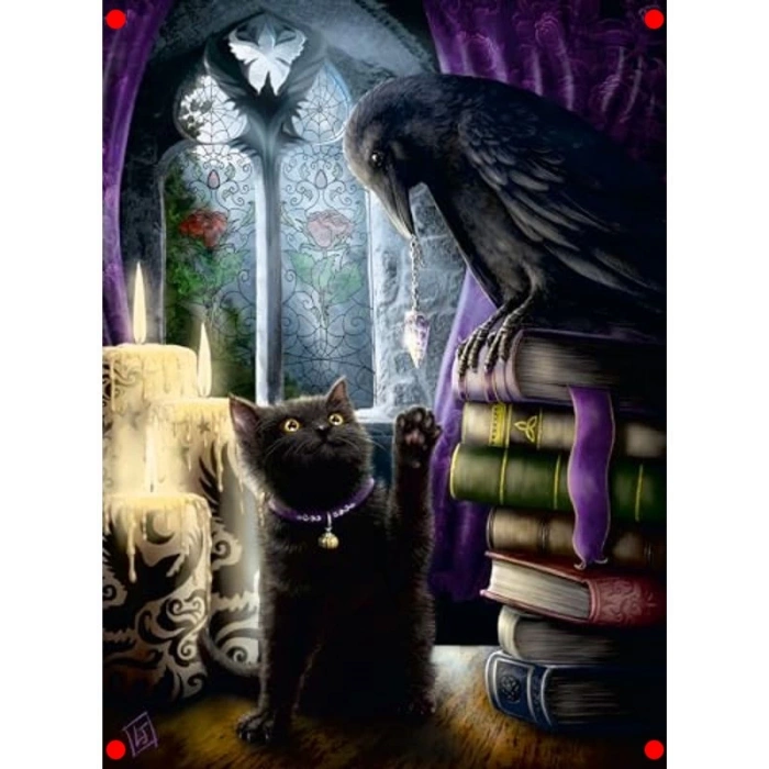Karga ve Kedi 500 Parça Sanat Yapbozu