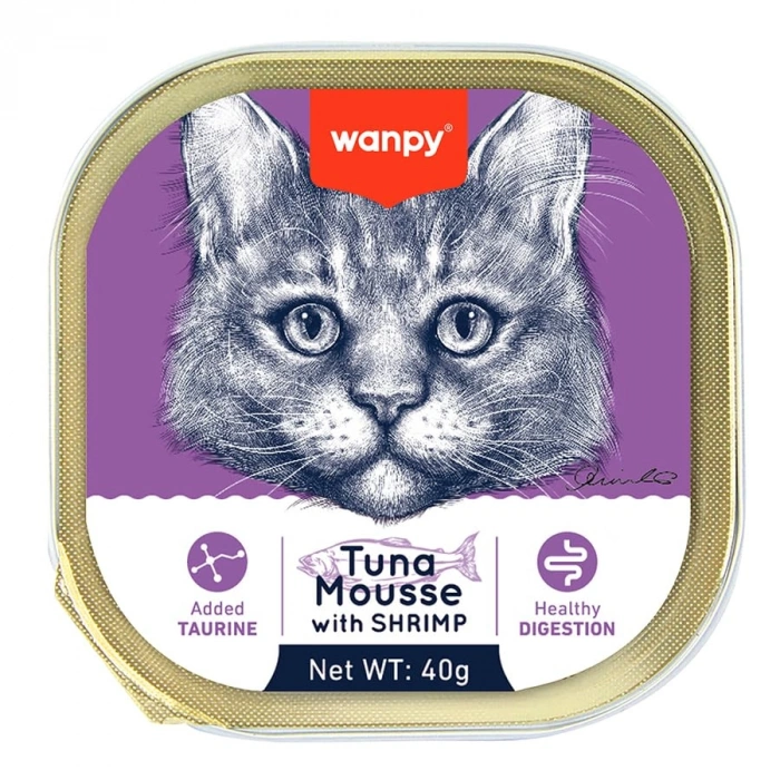 Karides ve Ton Balıklı Kedi Yaş Pate, 40 Gr, 6 Adet