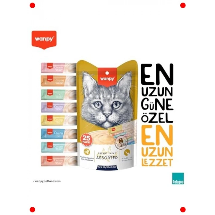 Karışık Lezzet Sıvı Kedi Ödülü 25x14 gr