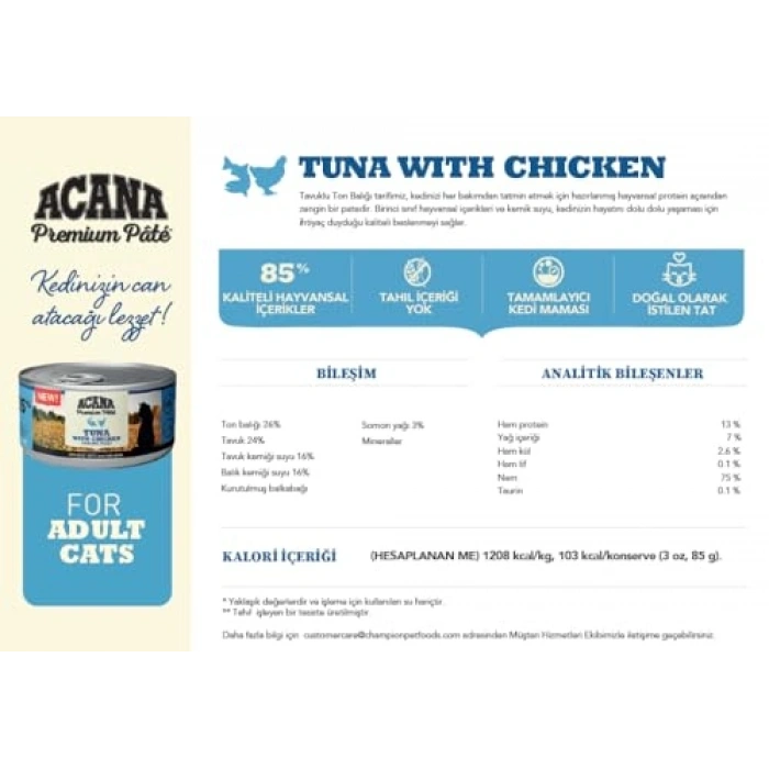 Karışık Pate Konserve Kedi Maması 85 gram 5 Adet