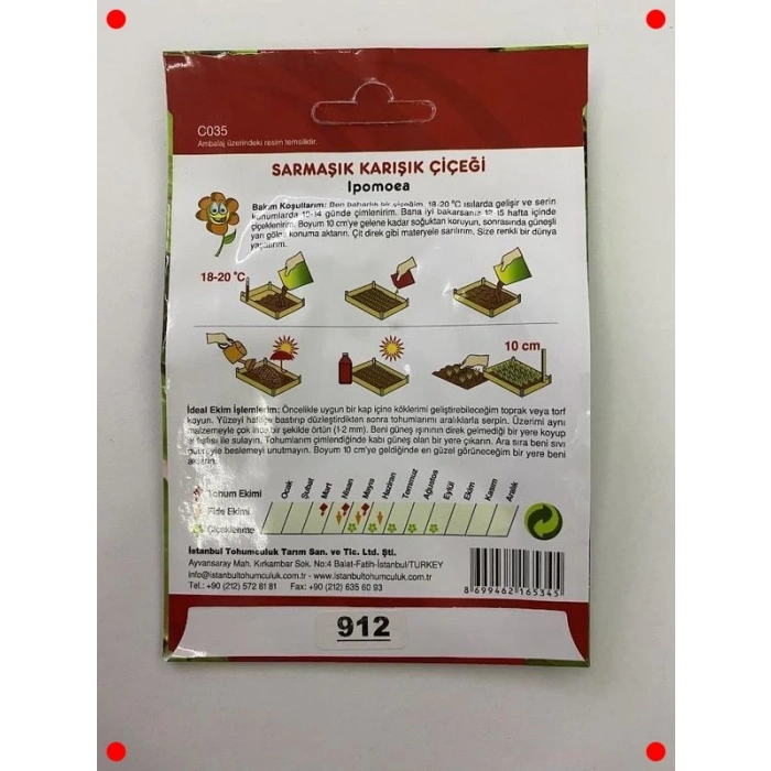 Karışık Renk Sarmaşık Tohumu - 50 Adet