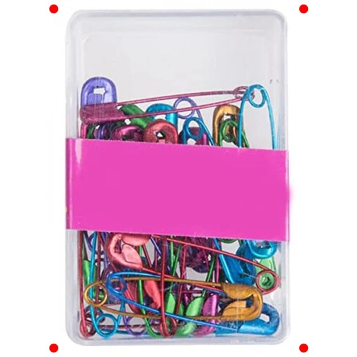 Karışık Renkli Çengelli İğne Seti (36 Adet)