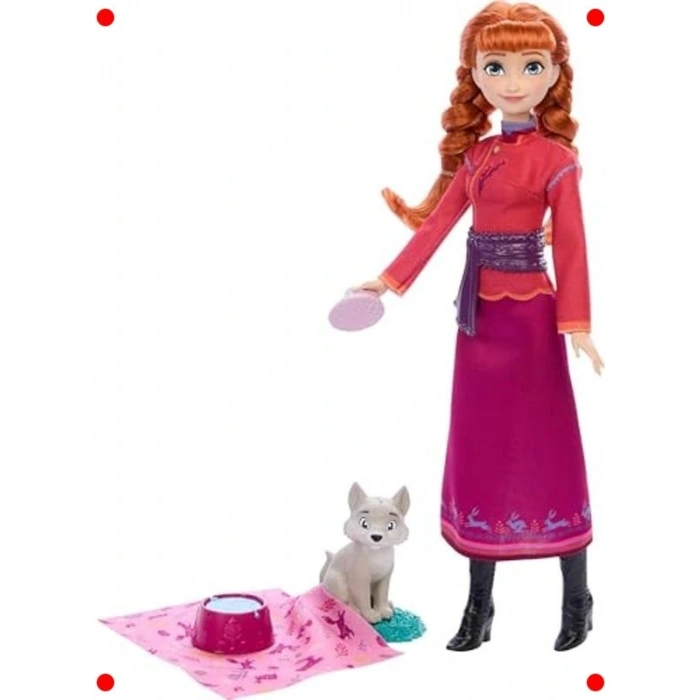 Karlar Ülkesi Anna Bebek ve Yavru Kurt Seti