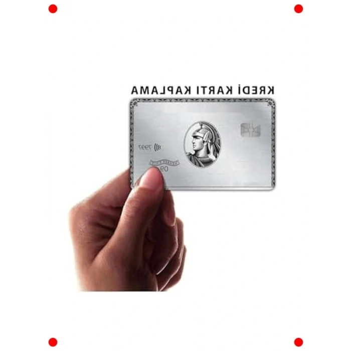 Kart Kaplama Sticker - Gümüş Renk Etiket