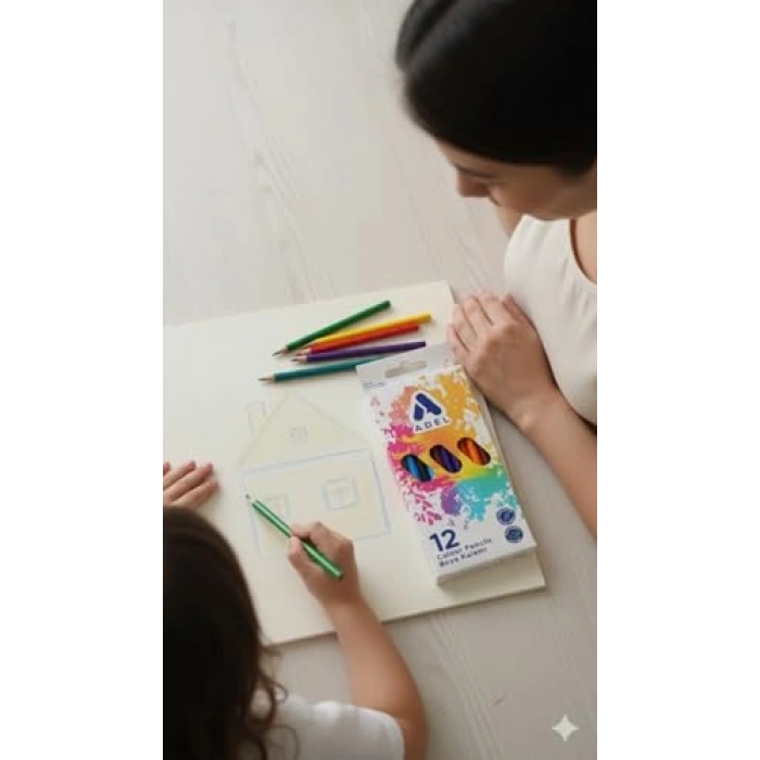 Karton Kutu Seti, 12 Renk ve Parlak Tasarım