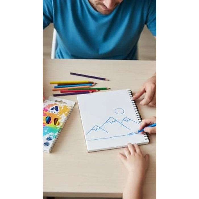 Karton Kutu Seti, 12 Renk ve Parlak Tasarım