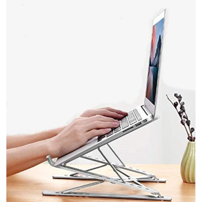 Katlanabilir Alüminyum Laptop Standı, İki Taraflı Ayarlı