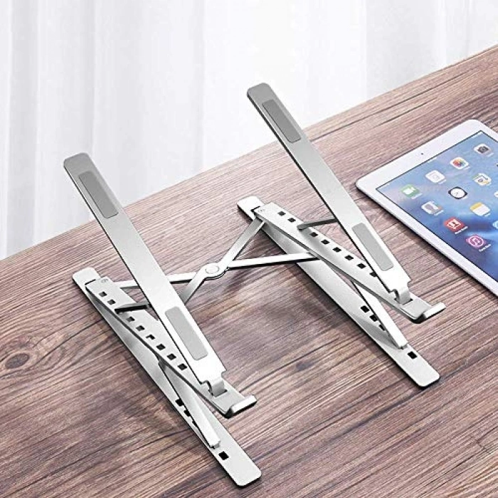 Katlanabilir Alüminyum Laptop Standı, İki Taraflı Ayarlı