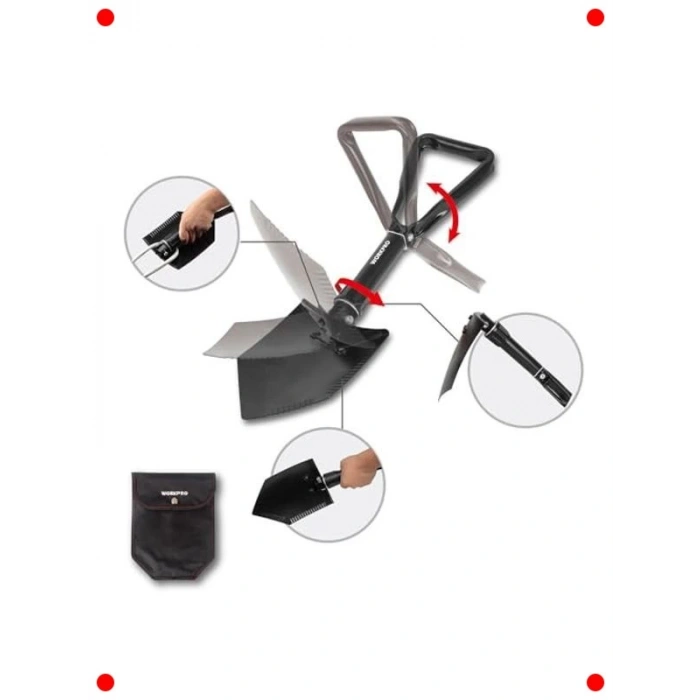 Katlanabilir Çok Amaçlı Kamp Küreği (57 cm)