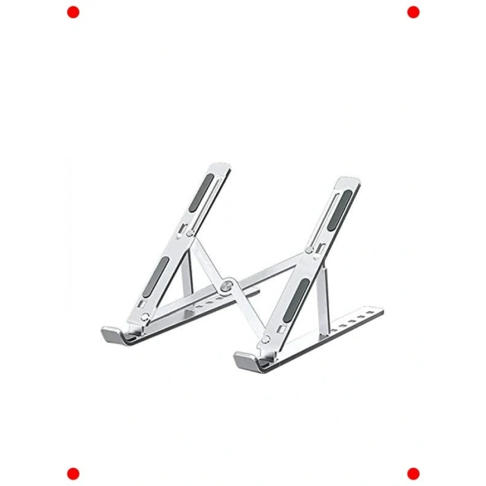 Katlanabilir Ergonomik Laptop Standı - Gümüş