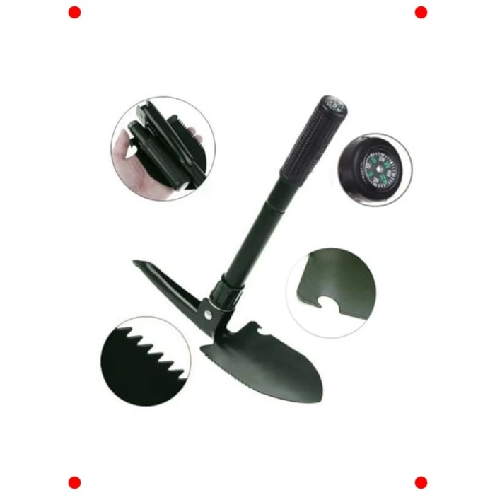 Katlanabilir Kamp Kazma Kürek Seti