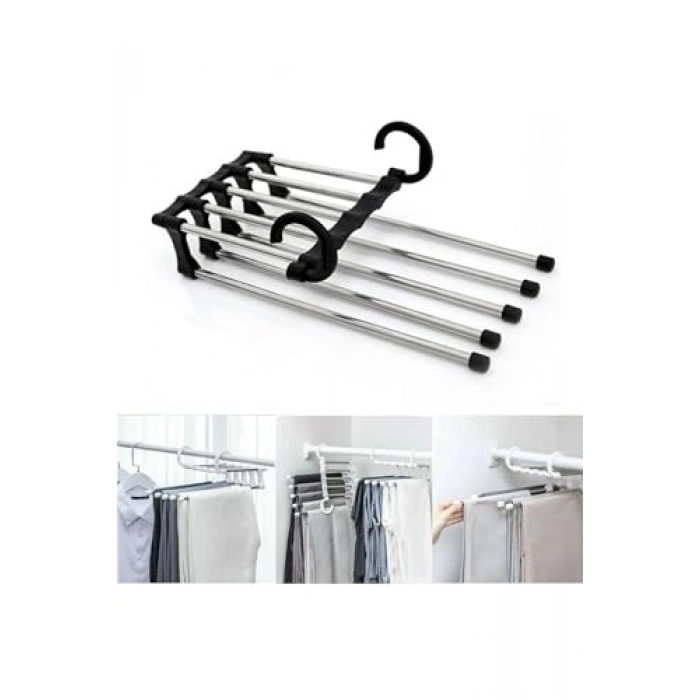 Katlanabilir Kumaş Askı, 5 in 1 Eşarp Askılığı