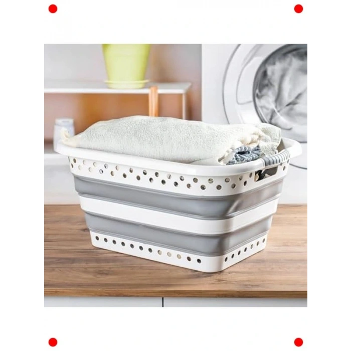 Katlanabilir Mega Boy Çamaşır Sepeti 41 L Hacimli
