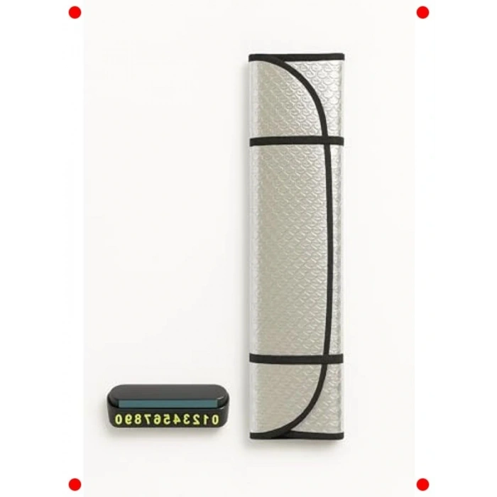 Katlanabilir Oto Güneşlik ve Park Numaratörü Seti