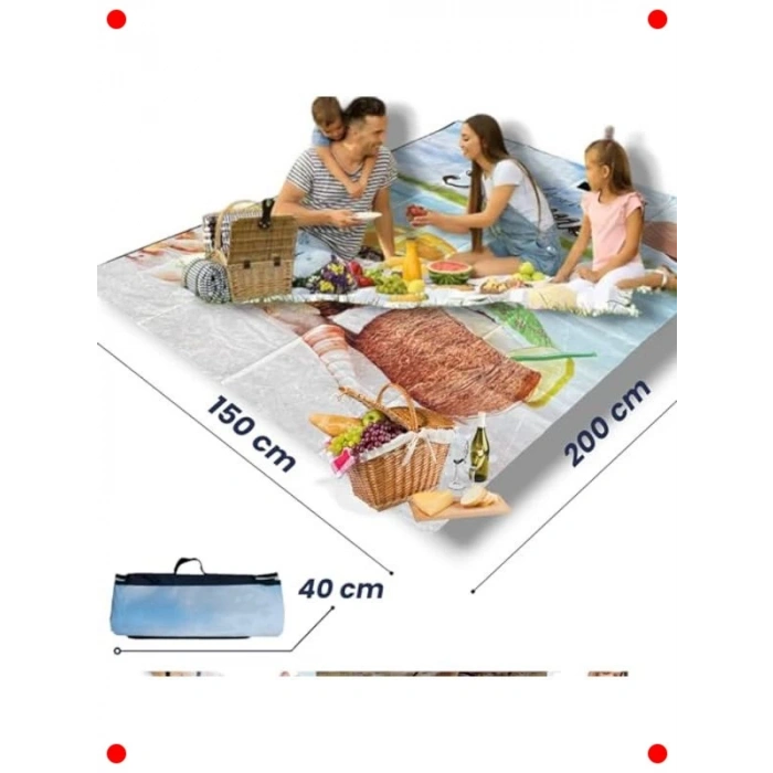 Katlanabilir Piknik Plaj Kamp Örtüsü 150x200 cm
