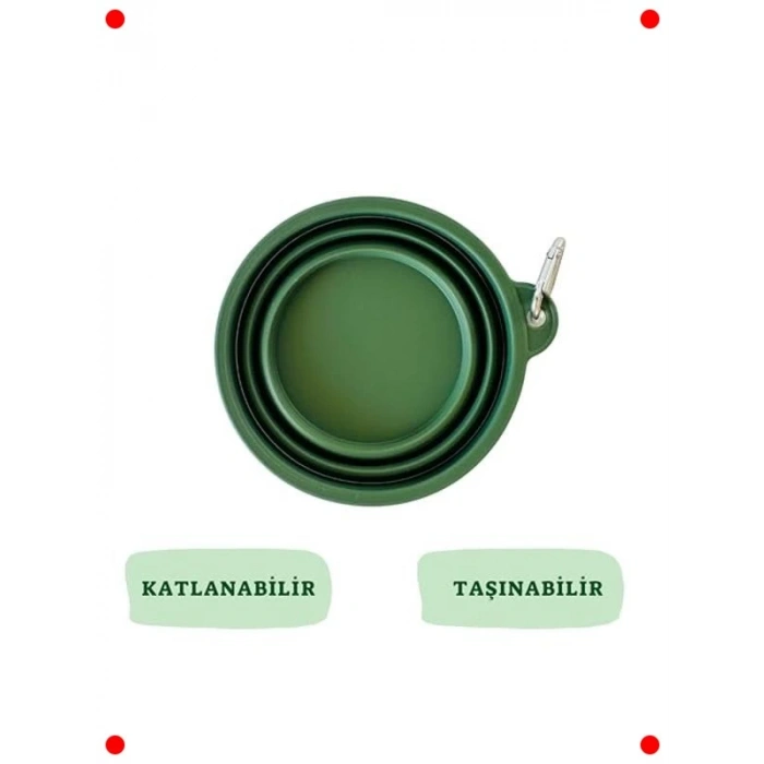 Katlanabilir Seyahat Kabı, Kedi Köpek Mama Su Kabı