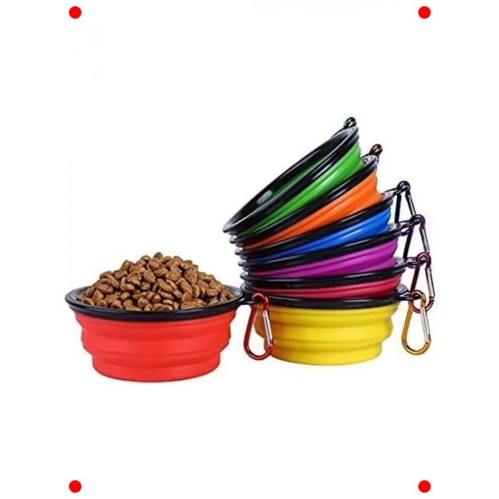Katlanabilir Silikon Mama ve Su Kabı Kedi & Köpek