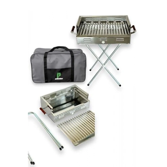 Katlanır Ayaklı Çantalı, Paslanmaz Çelik, Pratik Taşıma Özellikli