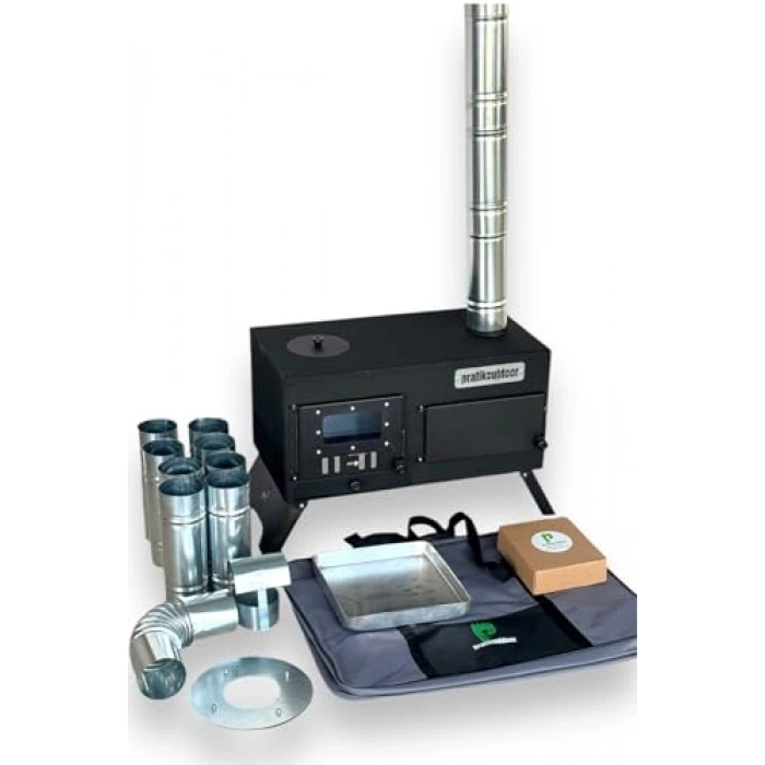 Katlanır Ayaklı Kamp Sobası, Çantalı ve Kullanışlı Tasarım