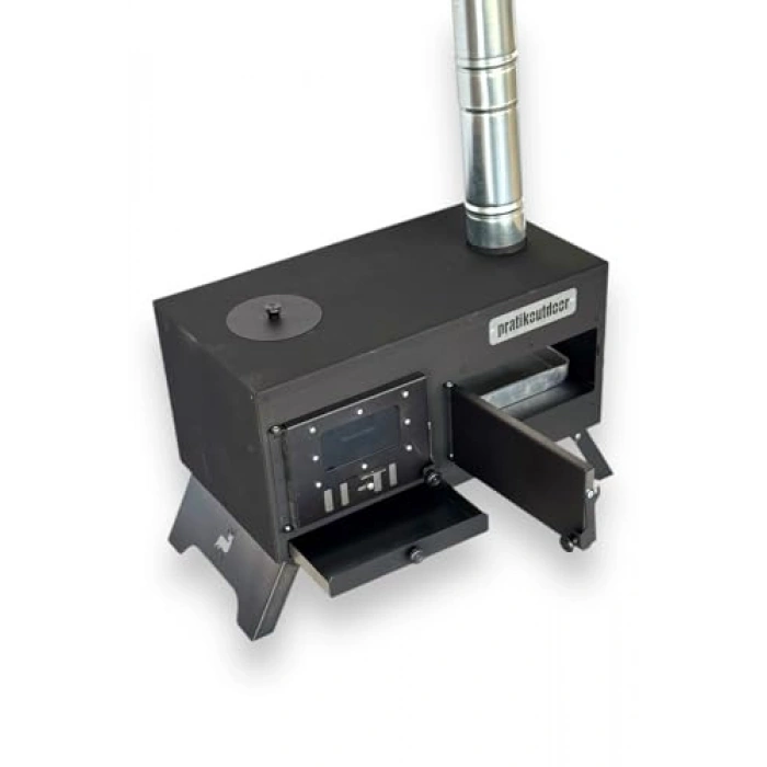 Katlanır Ayaklı Kamp Sobası, Çantalı ve Kullanışlı Tasarım