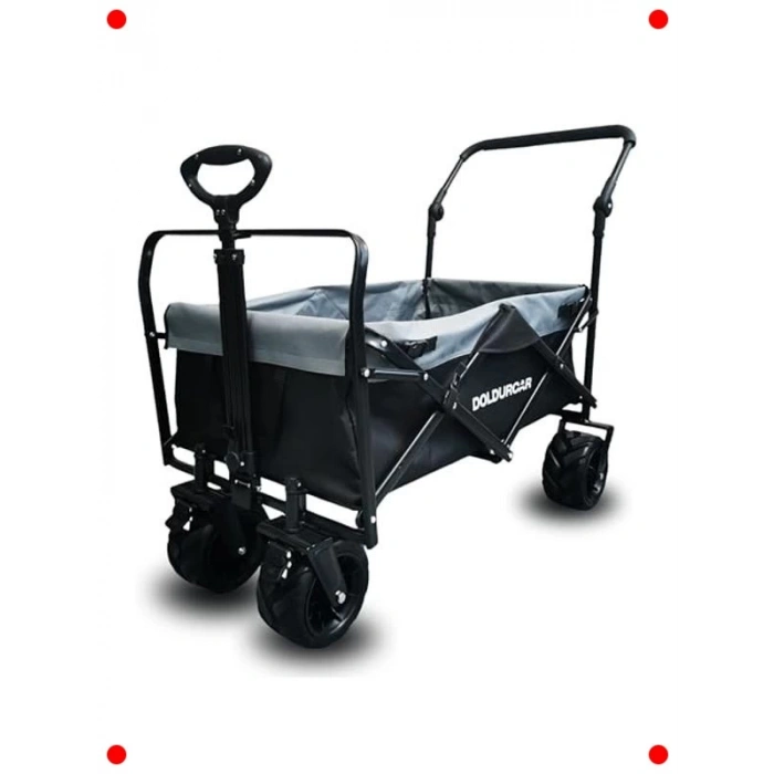 Katlanır Büyük Tekerlekli Çok Amaçlı Taşıma Arabası