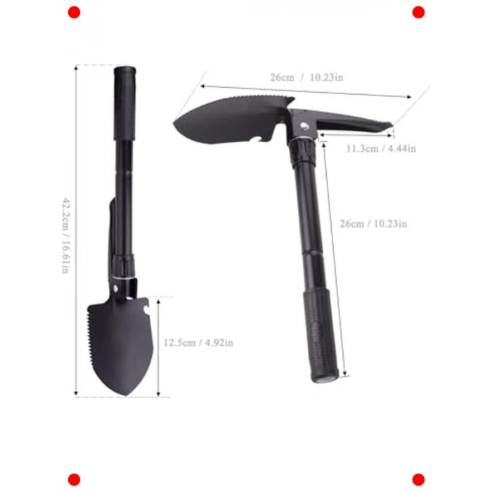 Katlanır Çok Fonksiyonlu Kamp Küreği