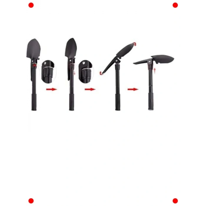 Katlanır Çok Fonksiyonlu Kamp Küreği