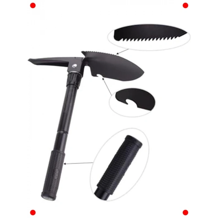 Katlanır Çok Fonksiyonlu Kamp Küreği