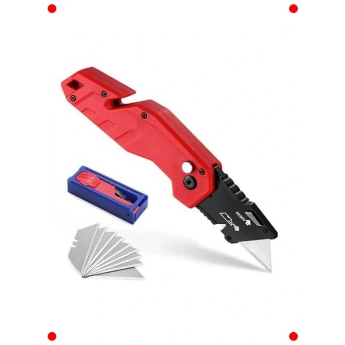 Katlanır fesyonel Maket Bıçağı + 10 Yedek Bıçak