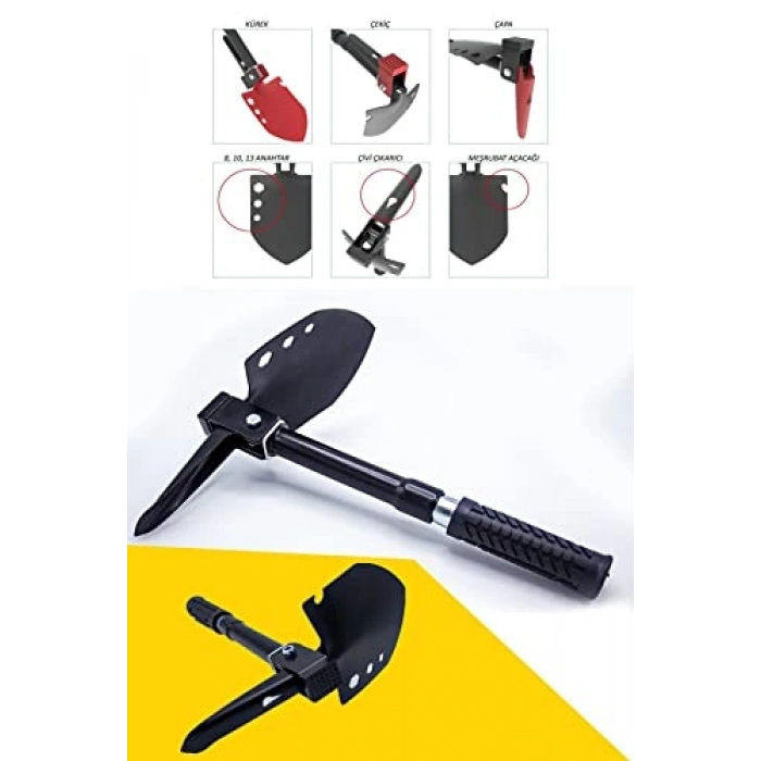 Katlanır Kamp Küreği Seti, Çekiç ve Çapa ile Pratik Kullanım