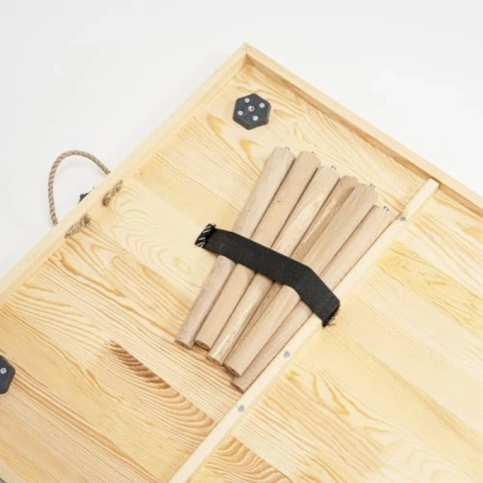 Katlanır kamp masası, 75x200 cm, doğal renk